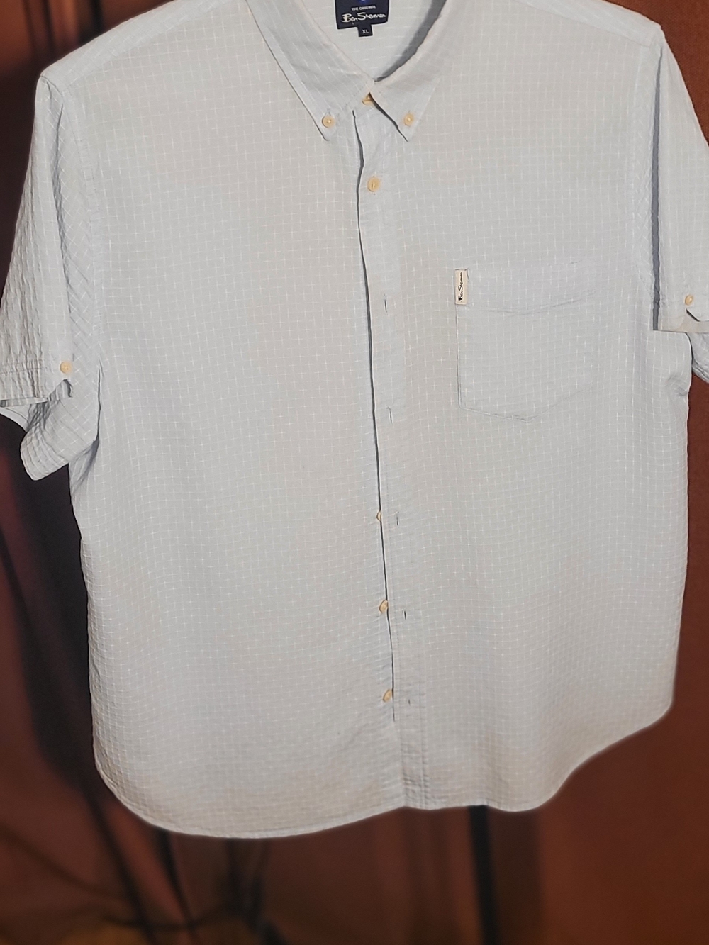 Ben Sherman Light Blue Short Sleeve Button-Down Shirt